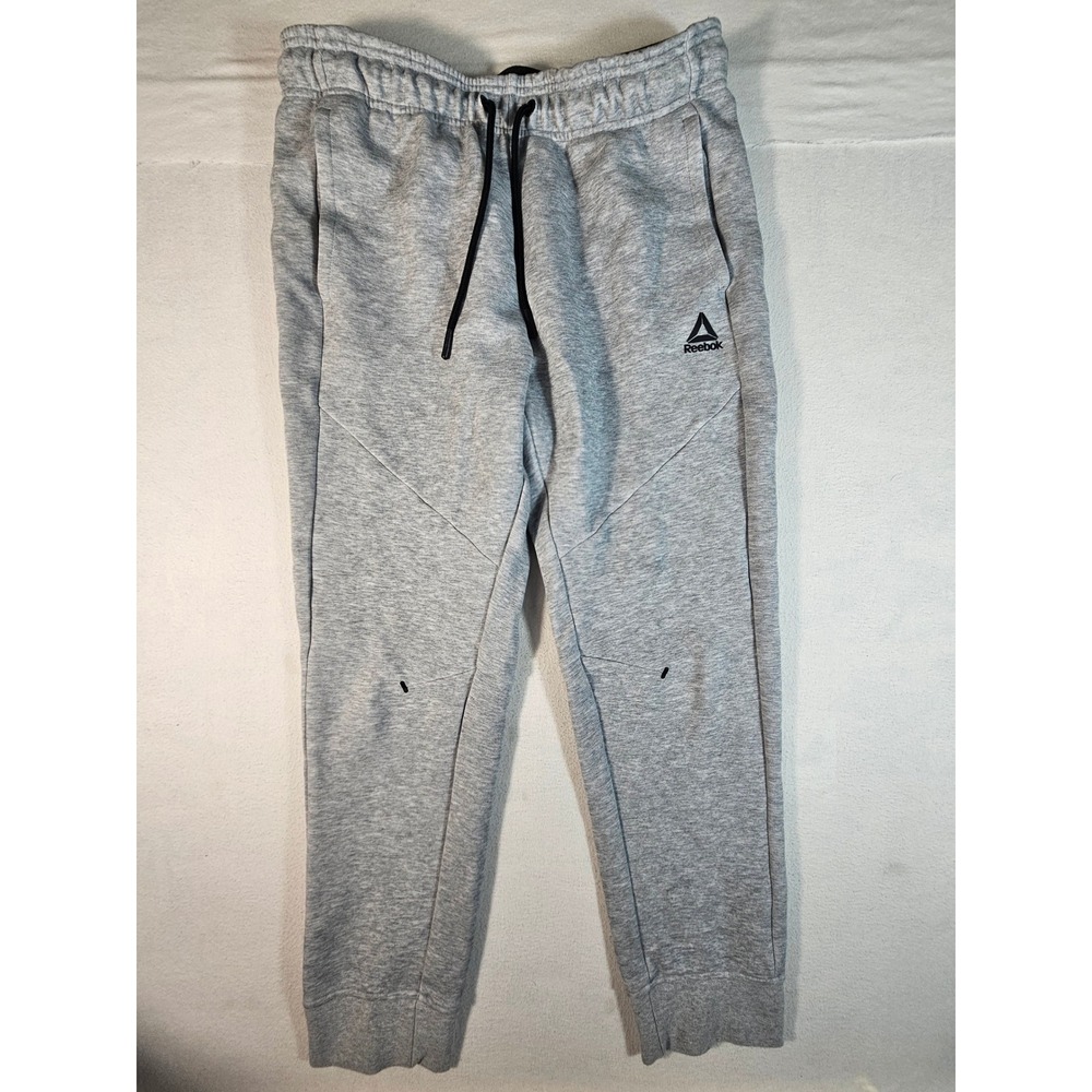 Reebok Mens Fleece Jogger Sweatpants Gray REM24PA03 Size Large